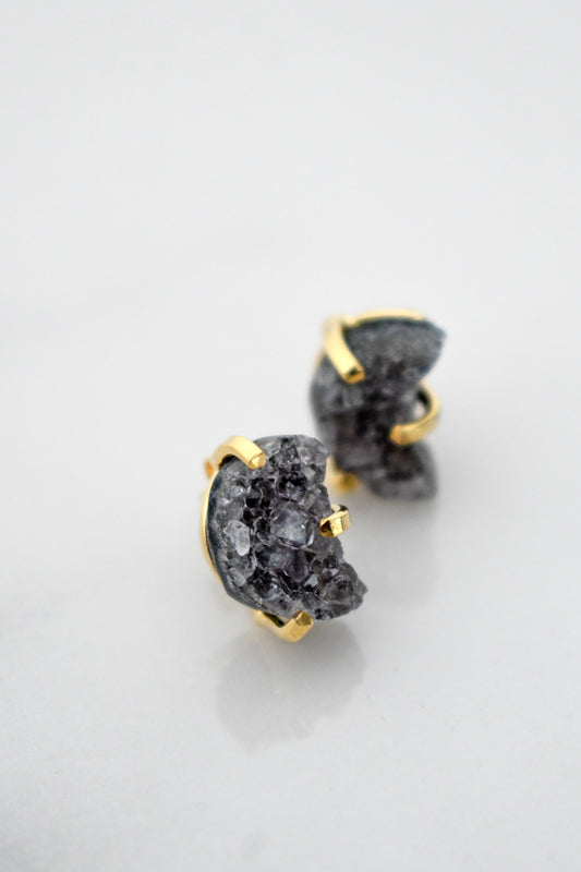 Aros Druzy Luna - Oro (Diseño 2)