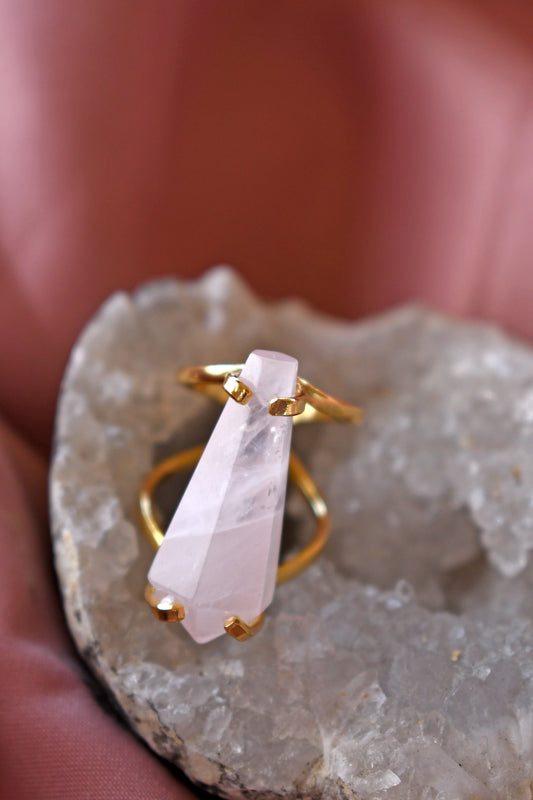 Anillo Cuarzo Rosa