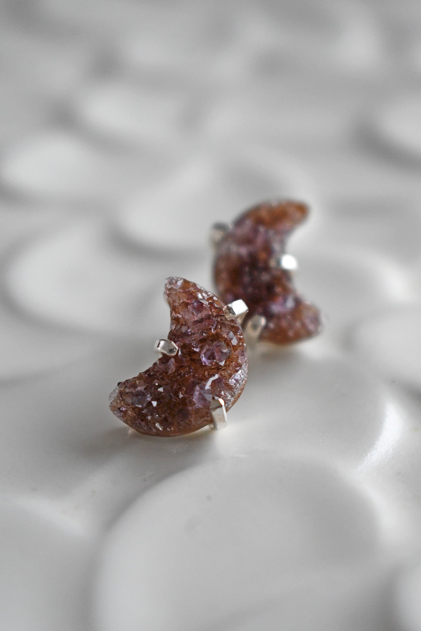 Aros Druzy Luna - Plata