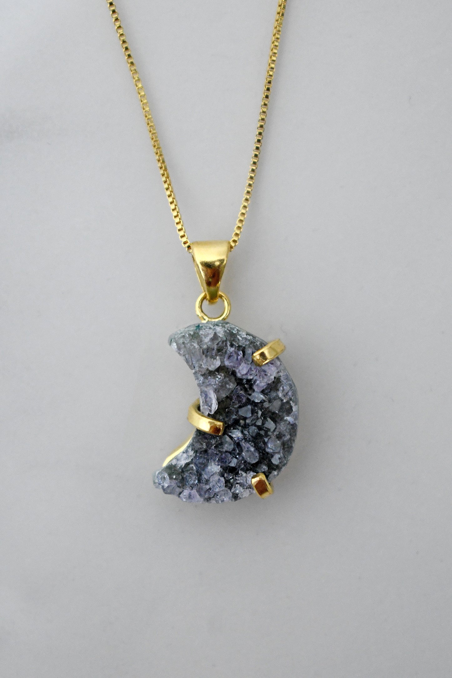 Colgante Druzy Luna - Oro (Diseño 2)