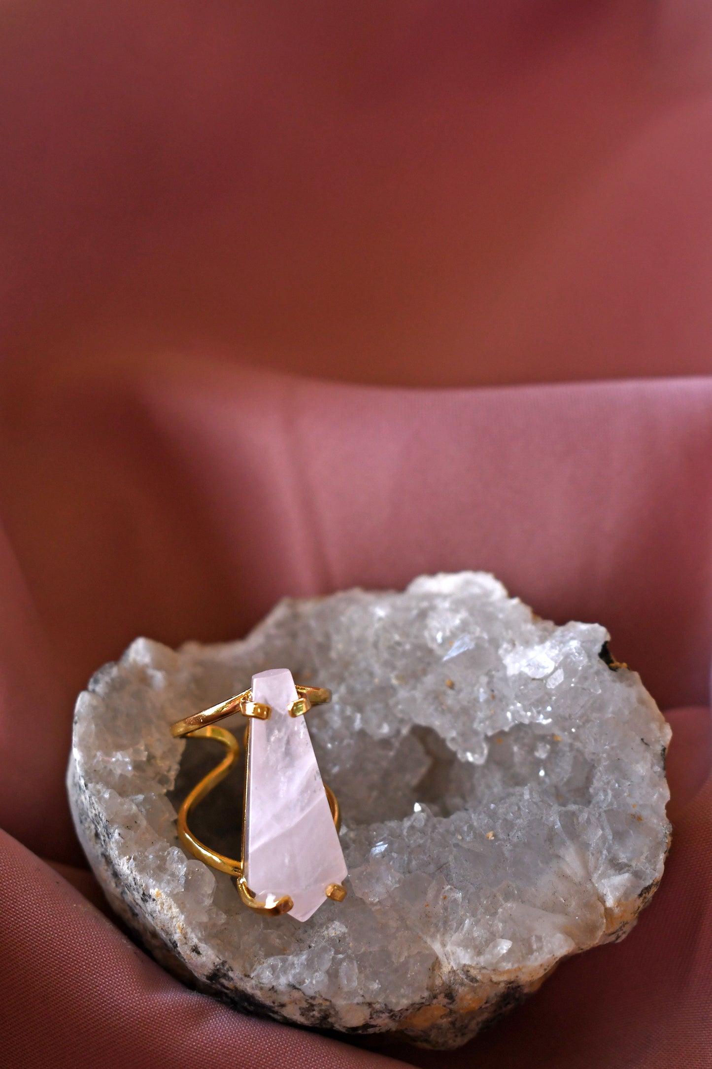 Anillo Cuarzo Rosa